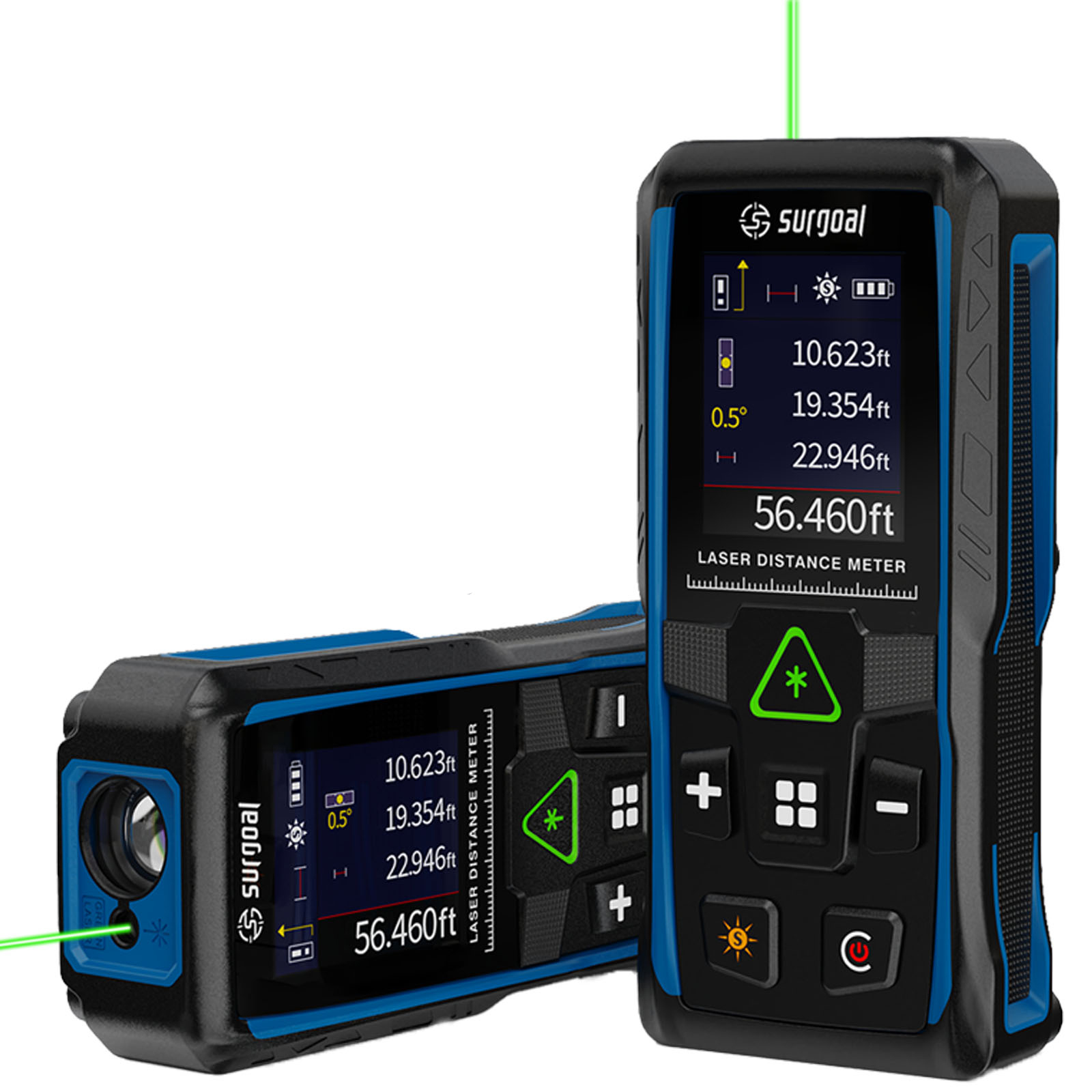 Industrial Laser Tape Measure - 100 m grüne Laser-Entfernungsmesser, multifunktional, mit