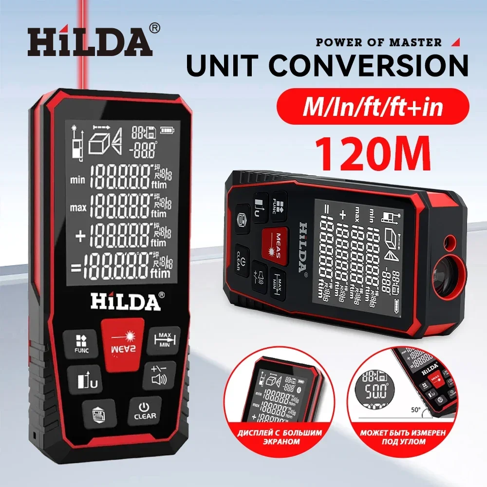 Industrial Laser Tape Measure - Hilda laser abstand 50m/100m/120m entfernungs messer