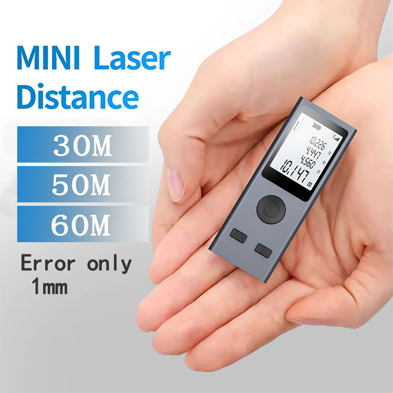 Industrial Laser Tape Measure - Mini-Laser-Entfernungsmesser, digitales Maßband, Laser-Lineal, USB-Aufladung, Rumpf