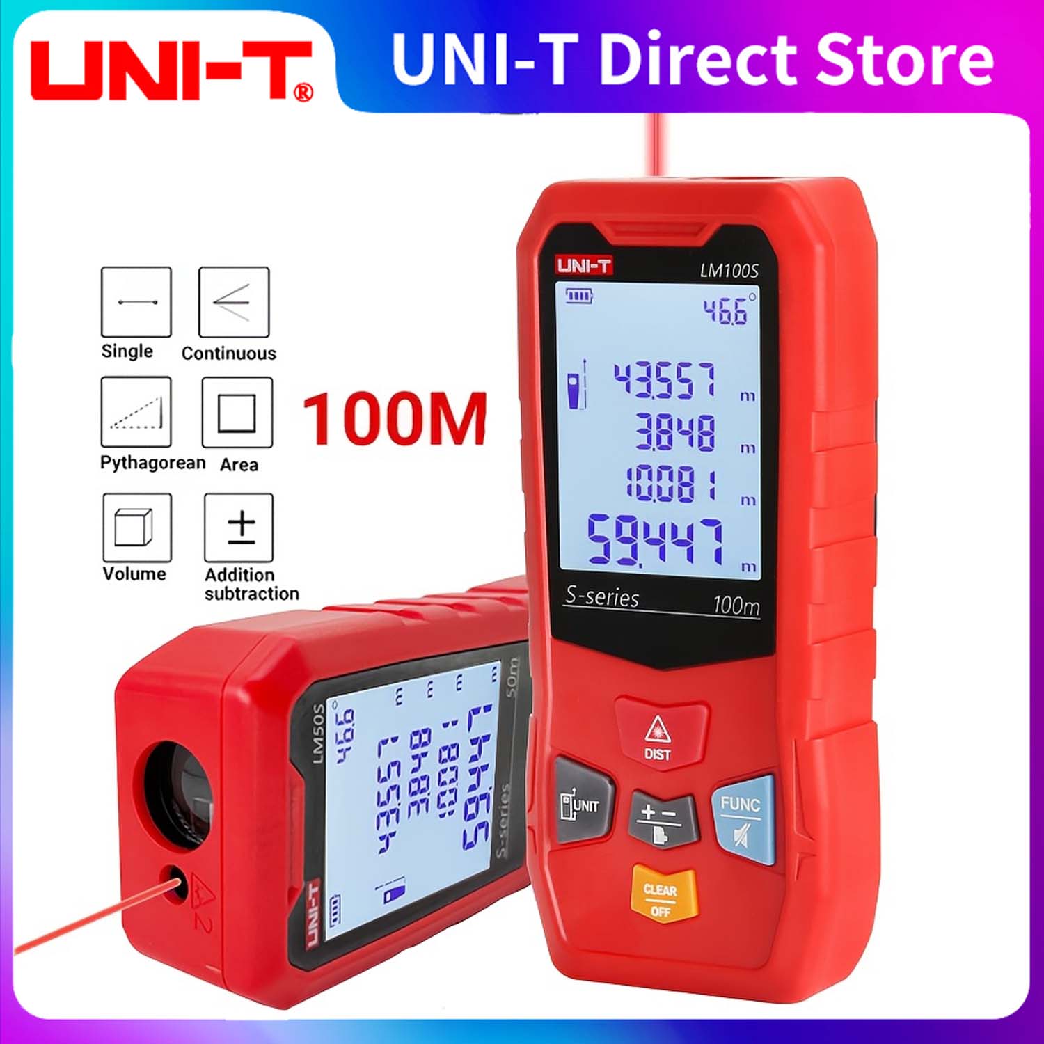Industrial Laser Tape Measure - EINHEIT Laser-Entfernungsmesser LM40S/60S/100S 40M Entfernungsmesser Entfernungsmesser