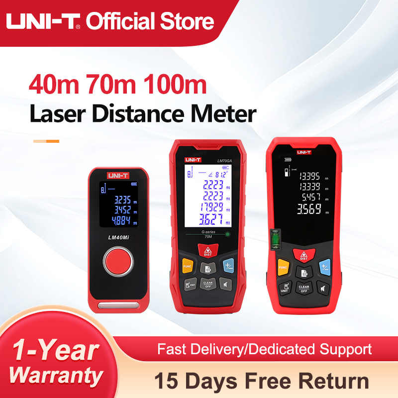 Industrial Laser Tape Measure - UNI-T Laser-Entfernungsmesser 40m 60m 70m 100m
