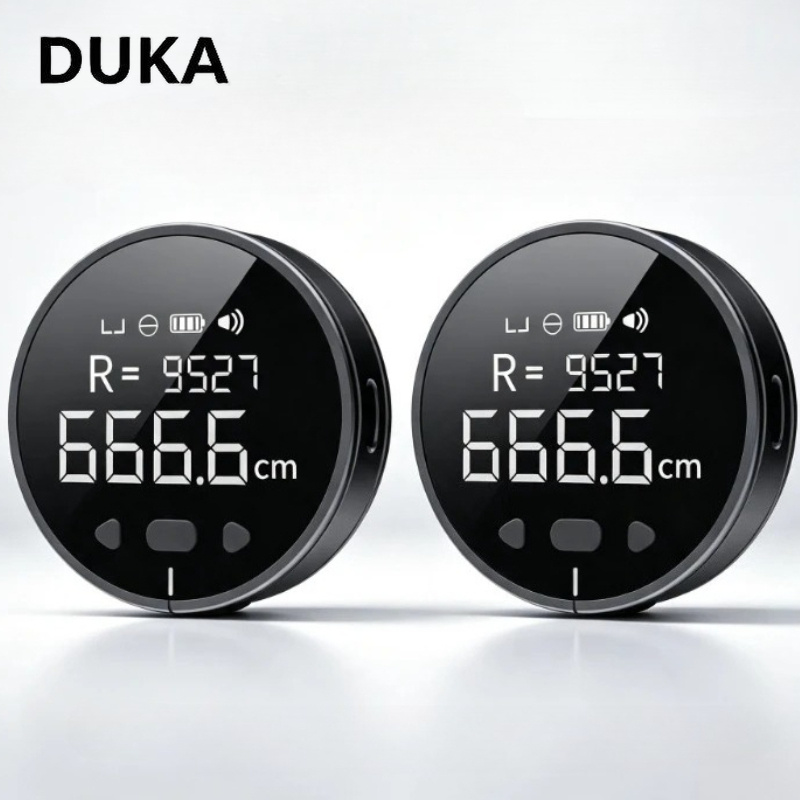 Industrial Laser Tape Measure - DUKA Q Digitaler Laser-Entfernungsmesser mit HD-LCD-Bildschirm,