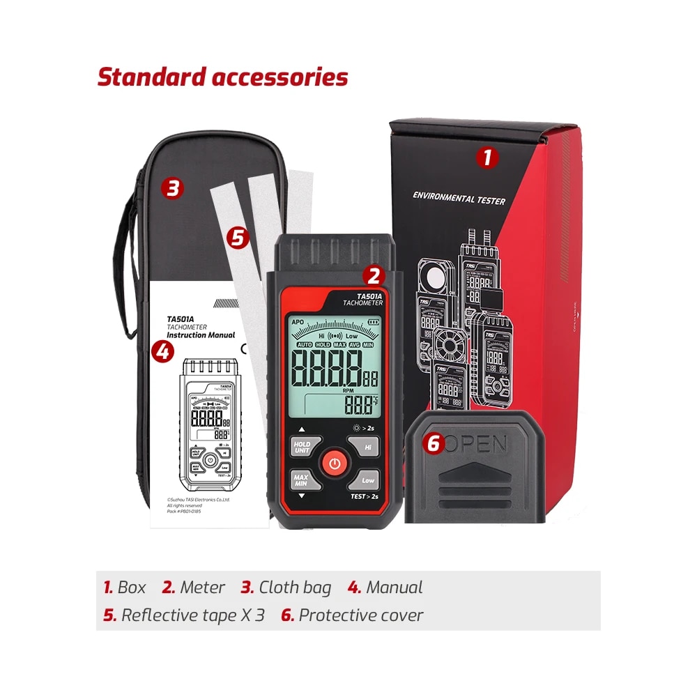 TA501A Laser-Drehzahlmesser bi – Industrial Laser Tachometer Bewertung und Preis