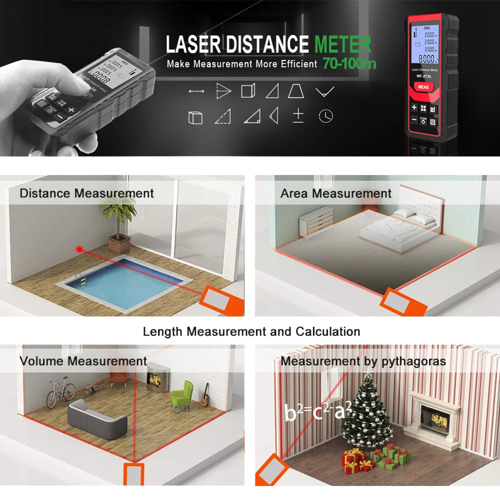 Noyafa NF-271 Laser-Entfernung – Industrial Laser Tape Measure Bewertung und Preis