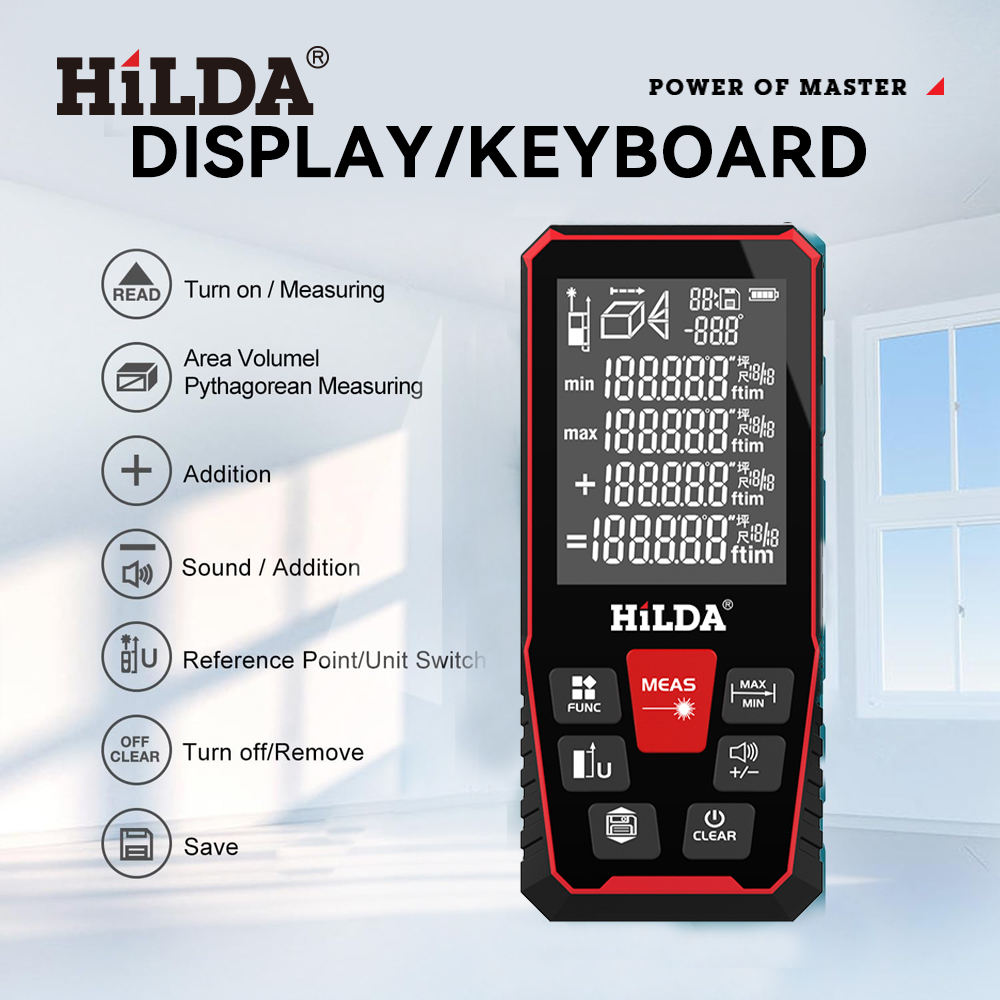 Hilda laser abstand 50m/100m/1 – Industrial Laser Tape Measure Bewertung und Preis
