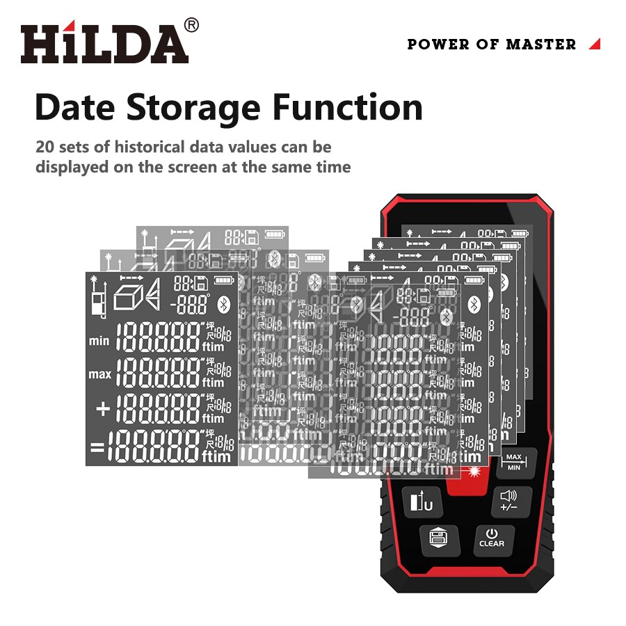 Hilda laser abstand 50m/100m/1 – Industrial Laser Tape Measure Bewertung und Preis