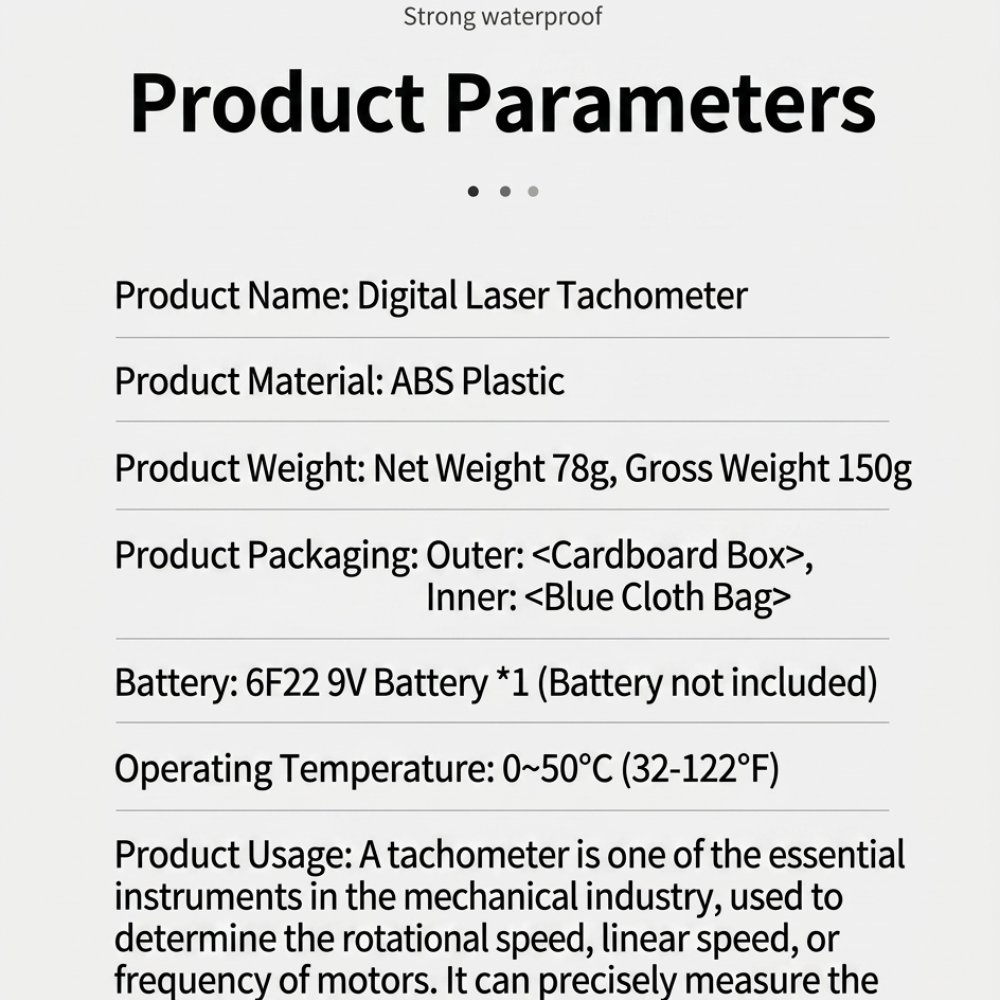 Digitaler Laser-Drehzahlmesser – Industrial Laser Tachometer Bewertung und Preis