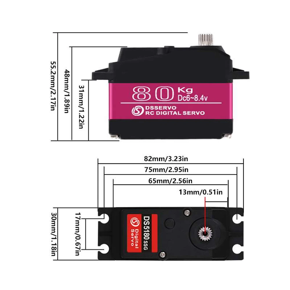 Dsservo Wasserdicht DS5180 80  – Servo Motor Cnc Bewertung und Preis